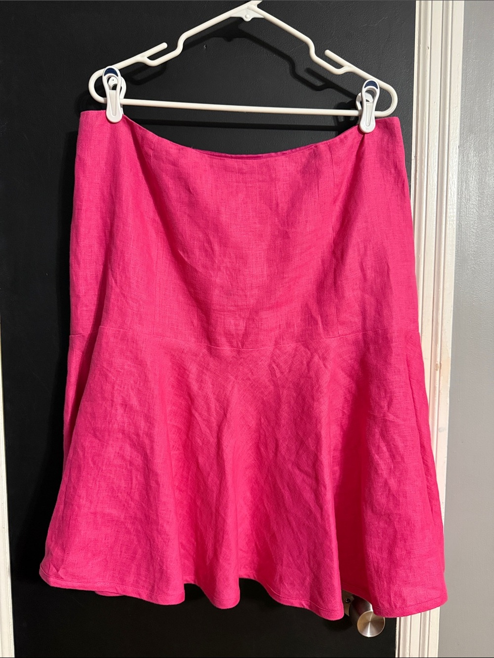 Lauren Ralph Lauren Pink Linen Side Zip Skirt Size: 12 Length: 24”